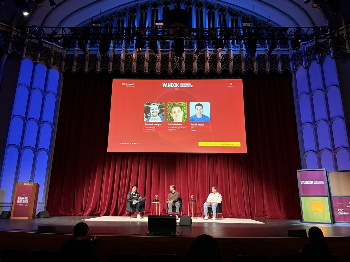 Seeker | Solana Mobile (@solanamobile) on Twitter photo Our very own <a href="/m_it/">Emmett ๐ฑ</a> took the stage at <a href="/USC_VEDA/">USC VanEck Digital Assets Initiative</a> to break down all things DePIN in the mobile ecosystem alongside <a href="/Hivemapper/">Hivemapper</a> and <a href="/helium_mobile/">Helium Mobile ๐ โ๏ธ</a>.
Thank you to <a href="/vaneck_us/">VanEck</a> for having us! Our very own <a href="/m_it/">Emmett ๐ฑ</a> took the stage at <a href="/USC_VEDA/">USC VanEck Digital Assets Initiative</a> to break down all things DePIN in the mobile ecosystem alongside <a href="/Hivemapper/">Hivemapper</a> and <a href="/helium_mobile/">Helium Mobile ๐ โ๏ธ</a>.
Thank you to <a href="/vaneck_us/">VanEck</a> for having us!