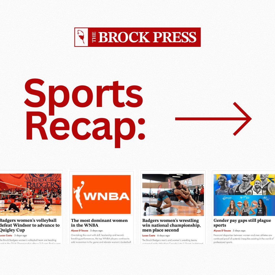 Missed last week's sports action?
Catch up on the latest in women's sports and big wins from Brock badgers! Read here: brockpress.com/sports/