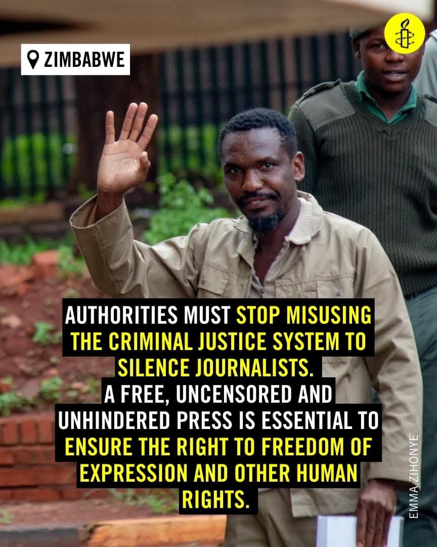 zimbo64's tweet image. Zimbabwean journalist is innocent! 

#FreeBlessedMhlanga