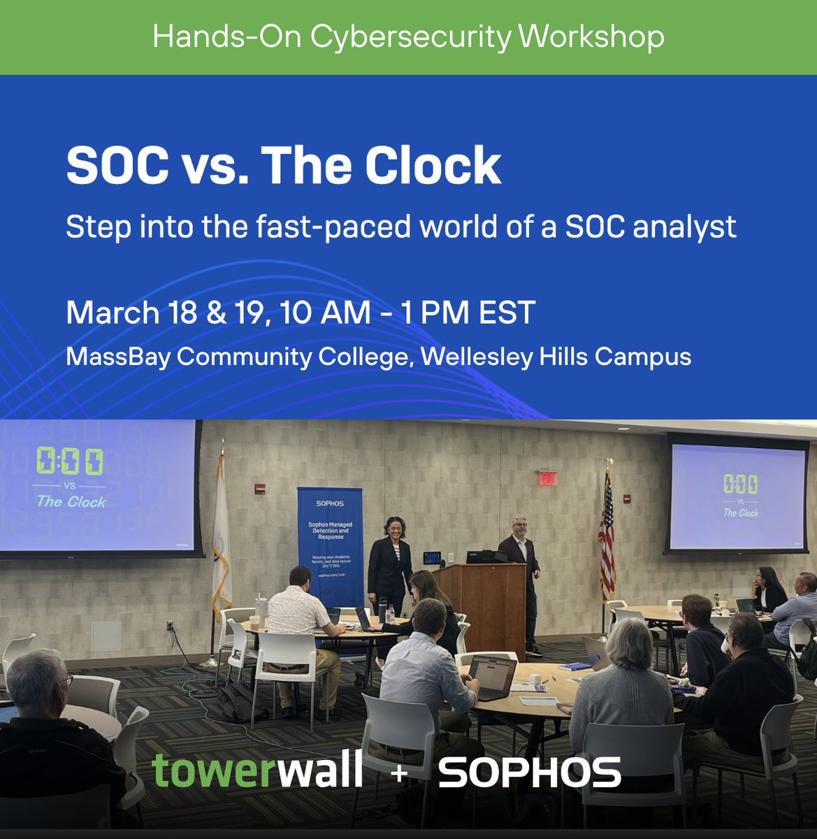 🔒 SOC vs. The Clock: An Interactive Cybersecurity Experience

Step into the fast-paced world of a SOC analyst! Join us March 18 &amp; 19 from 10 AM - 1 PM EST for an exclusive hands-on cybersecurity workshop. Hosted w <a href="/Sophos/">Sophos</a>

RSVP now! hubs.li/Q03bndTv0 

#5thWallofSecurity