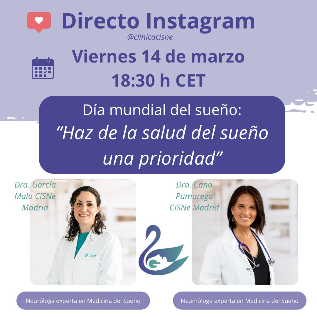 Clinica CISNe (@cisneclinica) on Twitter photo El viernes 14 a las 18:30h CET para celebrar el #DiaMundialDelSueño haremos un breve directo desde la cuenta de instagram de Clinica CISNe @clinicacisne en el que participarán la Dra. Celia Garcia-Malo y la Dra. <a href="/cano_pumarega/">Irene Cano</a>. Os esperamos!!
#SleepDay2025 #sueño #salud El viernes 14 a las 18:30h CET para celebrar el #DiaMundialDelSueño haremos un breve directo desde la cuenta de instagram de Clinica CISNe @clinicacisne en el que participarán la Dra. Celia Garcia-Malo y la Dra. <a href="/cano_pumarega/">Irene Cano</a>. Os esperamos!!
#SleepDay2025 #sueño #salud