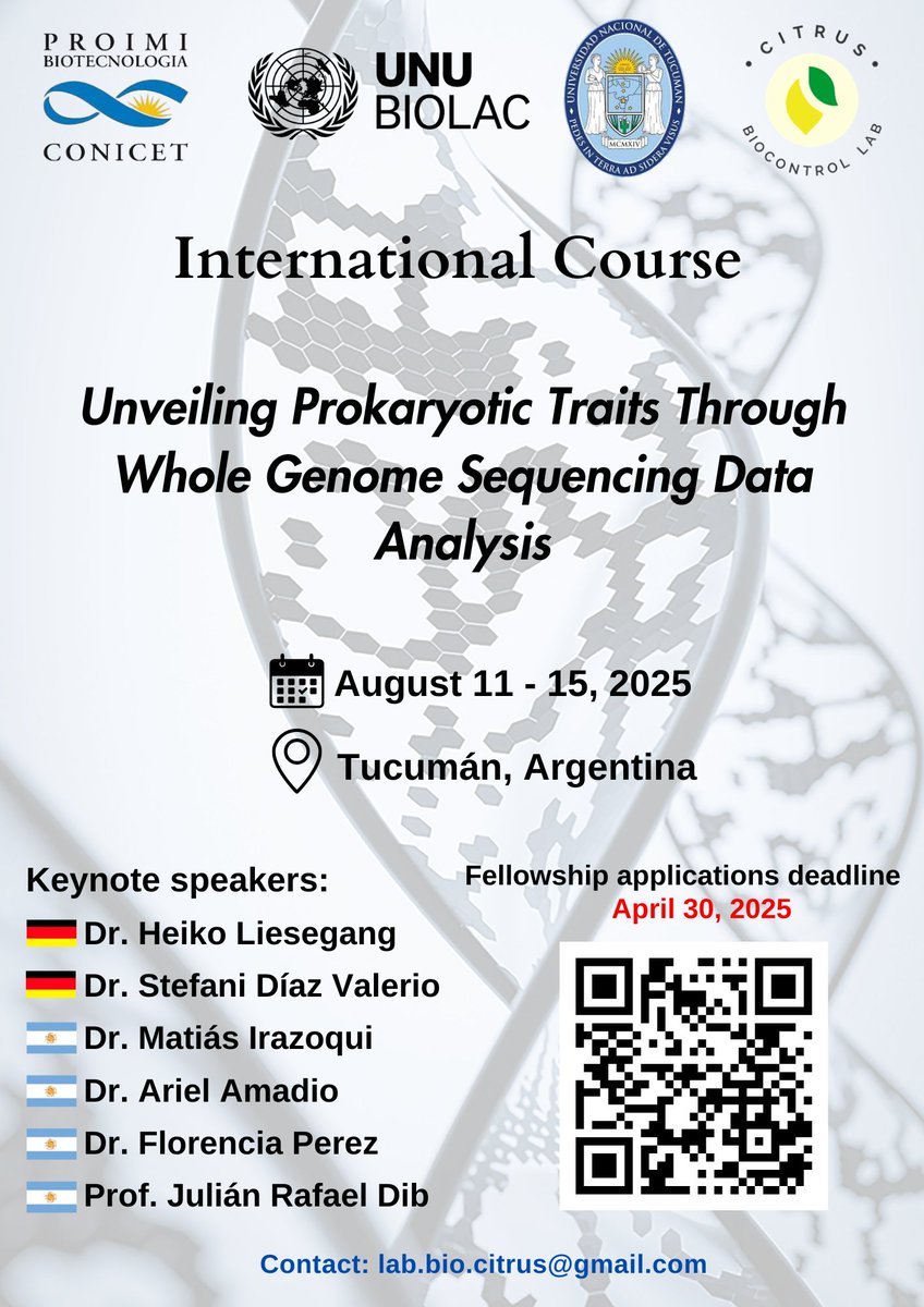 📢 Applications open!
🎓 Scholarships available
⏳ Deadline: April 30th, 2025
🧫🧬🧑‍💻🧫🧬🧑‍💻🧫🧬🧑‍💻
Next-gen sequencing is vital for developing bioproducts but requires bioinformatics expertise. This course closes the gap for Illumina and Nanopore platforms go.unu.edu/PUlEu
