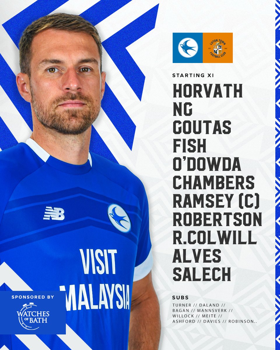 🔢

Your #Bluebirds line-up for tonight's clash with the Hatters at Cardiff City Stadium! 💙

#CityAsOne