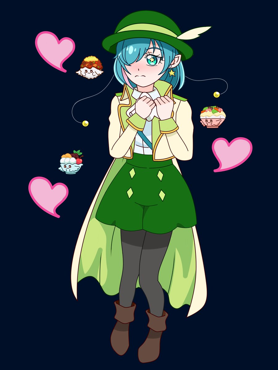 #あつまれオヨルン
個別：セルフィーユちゃん衣装
（デパのクックファイター）