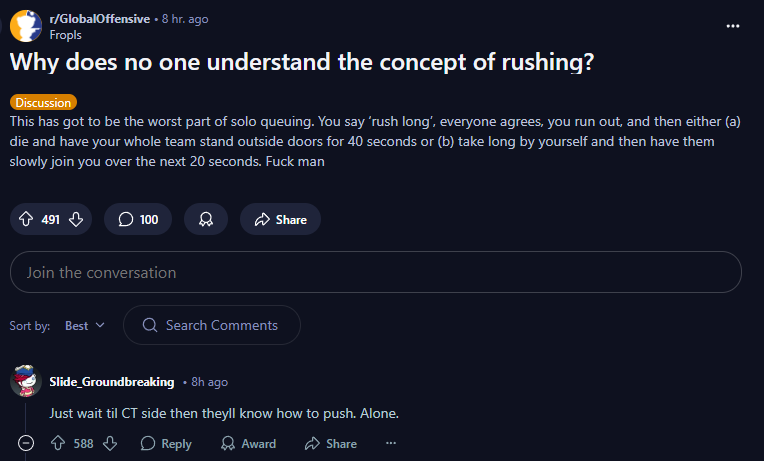 hobshy's tweet photo. I've never seen a truer response on reddit https://t.co/Dzy8XrXhWv
