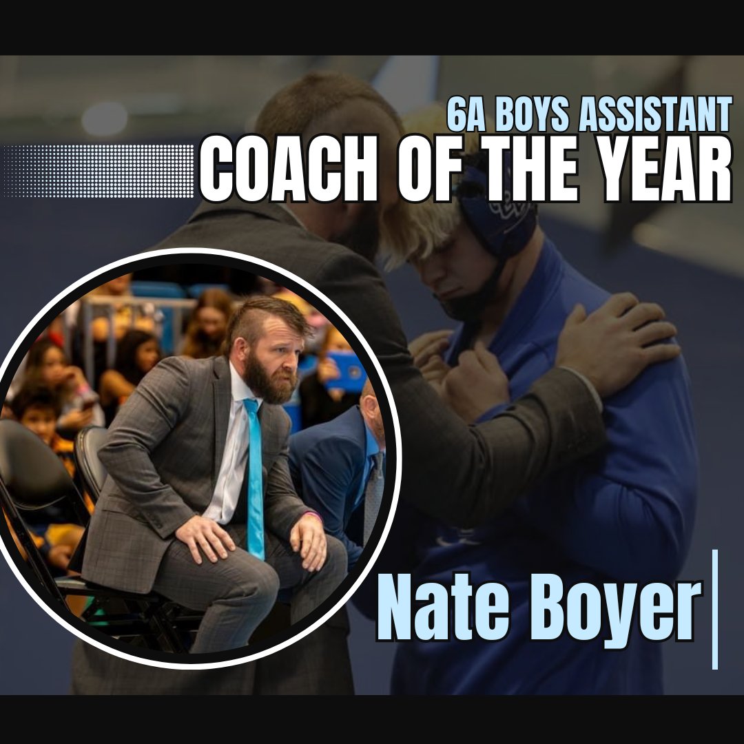 Congratulations to Nate Boyer on being named the 6A Assistant Wrestling Coach of the Year!
Nate is a cornerstone of our program, always going above and beyond for our athletes. His dedication, passion, and commitment to excellence make a lasting impact on our team-Well deserved