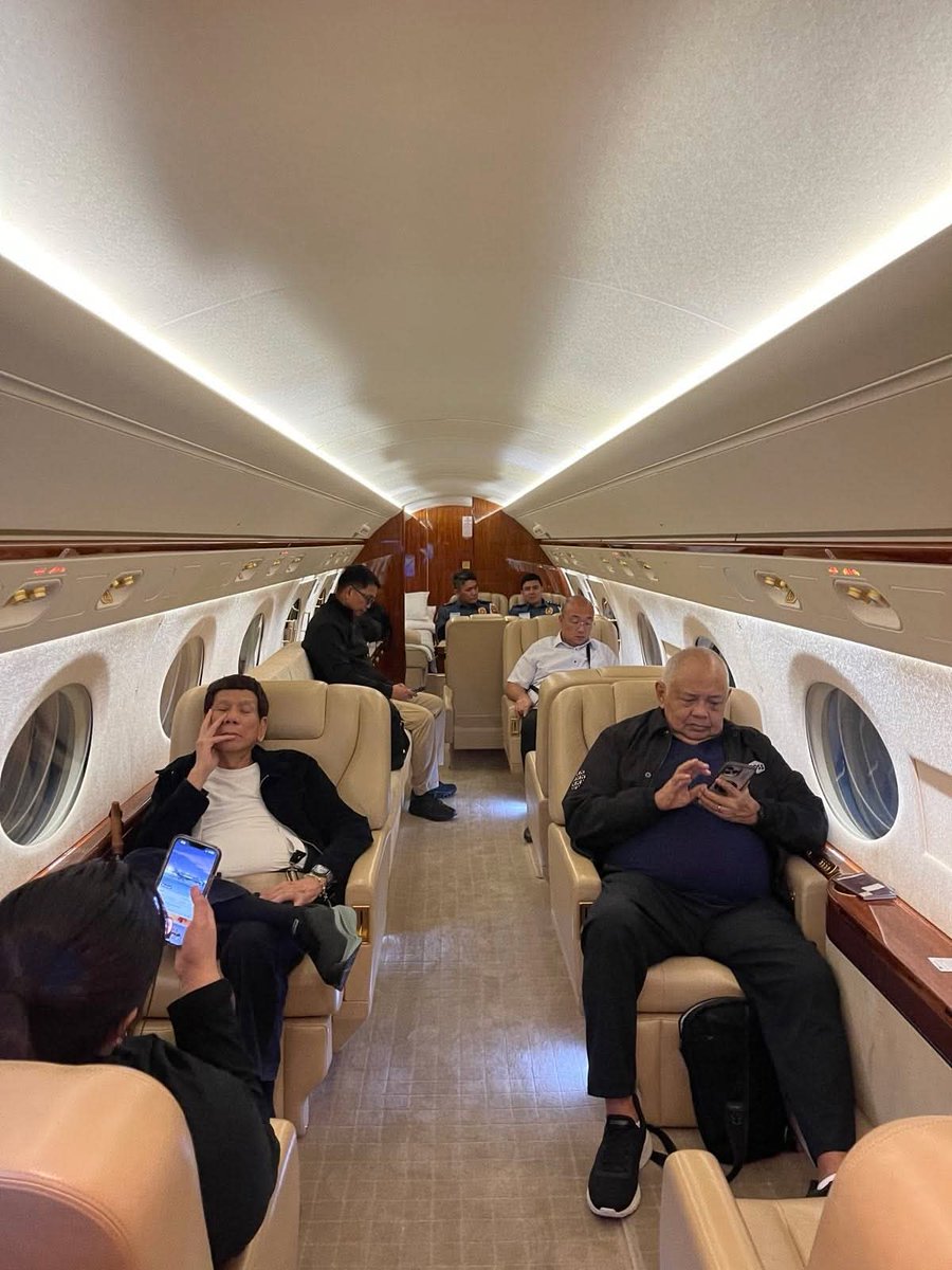 Rodrigo Duterte has now boarded the chartered plane that will take him to The Hague, where he will be on trial for crimes against humanity. Please, no return policy!