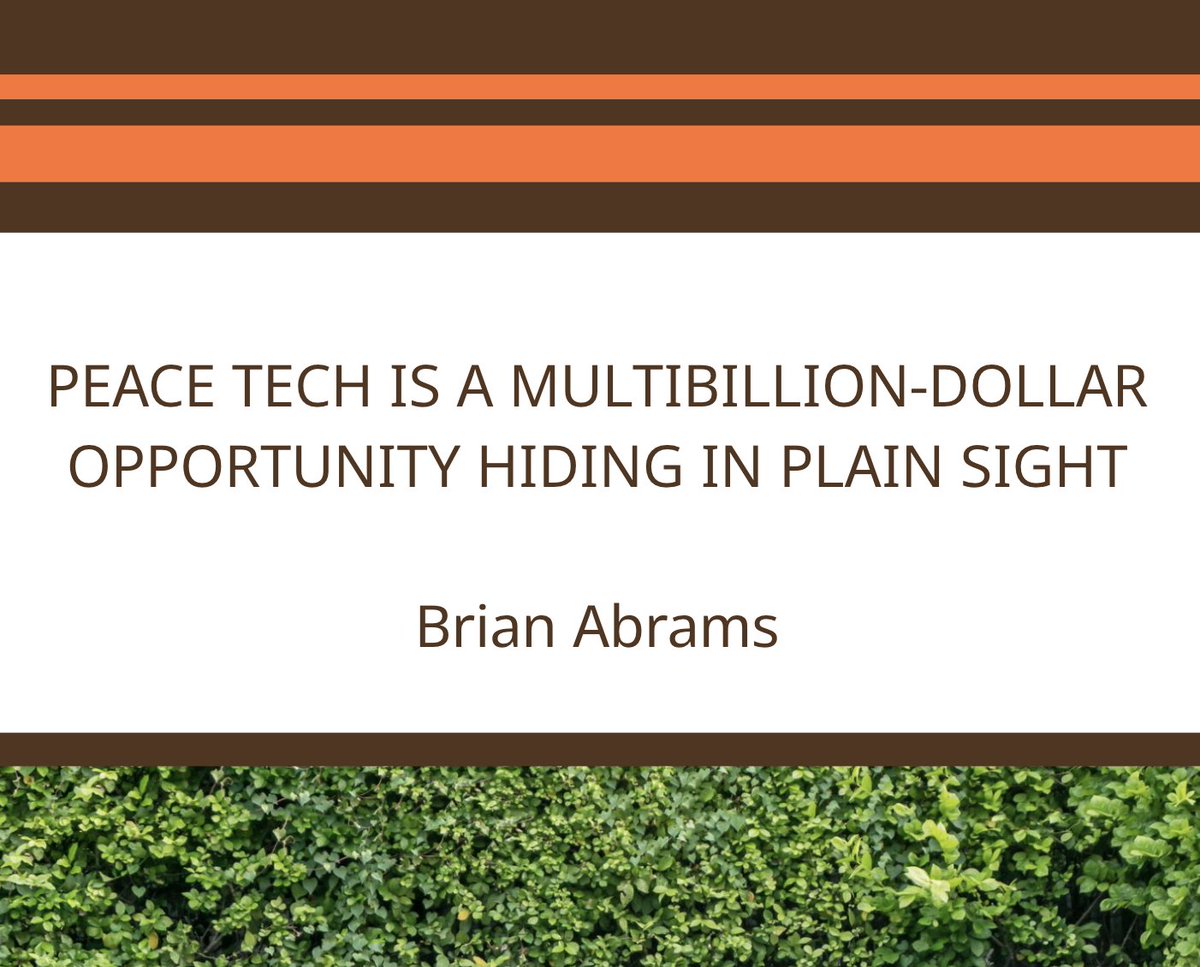 Klowtify's tweet image. #Peacetech is an untapped frontier with massive #investment potential. #VC Brian Abrams discusses how top-tier returns can also serve #worldpeace. | @VCJournal 

Read: …a-vcjnews-live.production.zephrcf.com/peace-tech-is-…