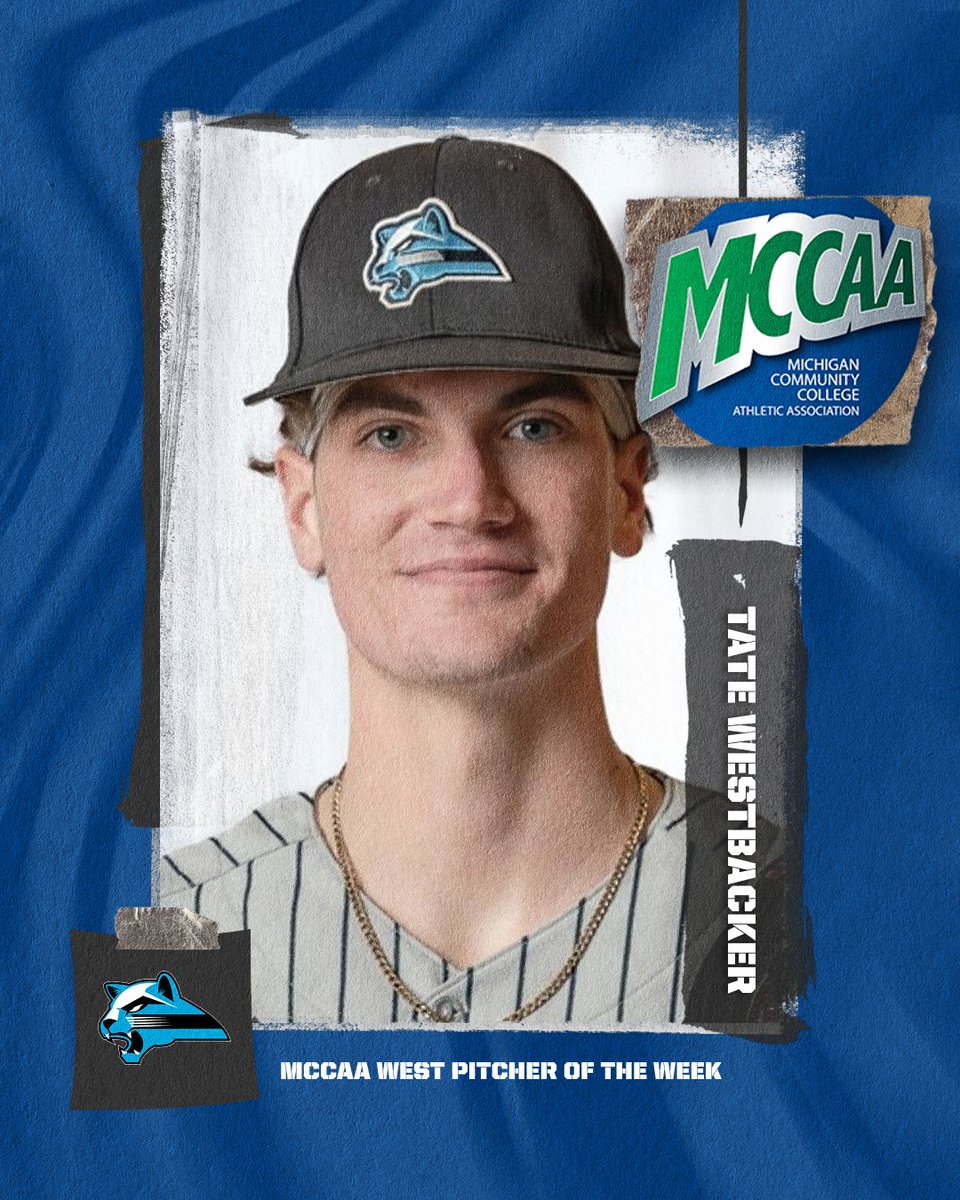 MCCAA (@mccaa1926) on Twitter photo Pitcher of the Week ⚾️
<a href="/KVCC_Baseball/">KVCC Baseball</a> FR RHP Tate Westbacker was a force when called upon last week, recording a save while working six innings of scoreless ball and striking out four in a pair of appearances! The effort led Westbacker to earning MCCAA West Pitcher of the Week! Pitcher of the Week ⚾️
<a href="/KVCC_Baseball/">KVCC Baseball</a> FR RHP Tate Westbacker was a force when called upon last week, recording a save while working six innings of scoreless ball and striking out four in a pair of appearances! The effort led Westbacker to earning MCCAA West Pitcher of the Week!