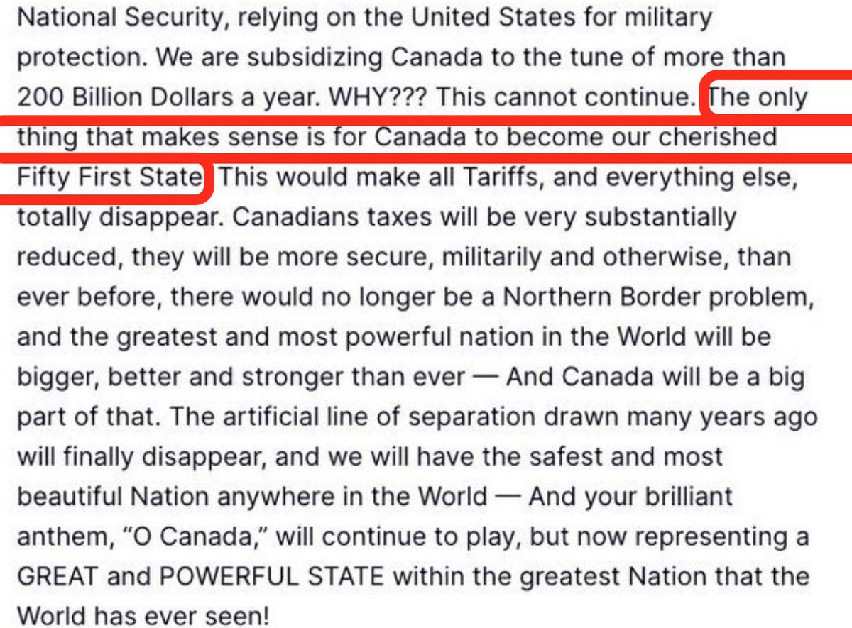 BREAKING:  In case you are wondering why the DOW just plunged another 400 POINTS, it's because:

- Trump just raised Steel and Aluminum tariffs on Canada to 50%
- Trump said that Canada can have the tariffs removed if they become the 51st state.
- Trump threatened massive tariffs