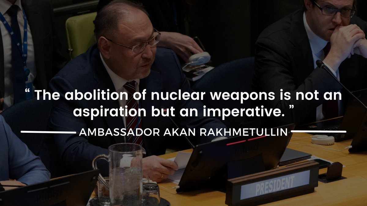 🧵1/ A huge THANK YOU to 🇰🇿 <a href="/KazakhstanUN/">Permanent Mission of Kazakhstan to United Nations</a> for its leadership in hosting the 3rd Meeting of States Parties to the #TPNW! Kazakhstan knows firsthand the devastating consequences of nuclear testing and their leadership in nuclear disarmament is a testament to resilience. #NuclearBan