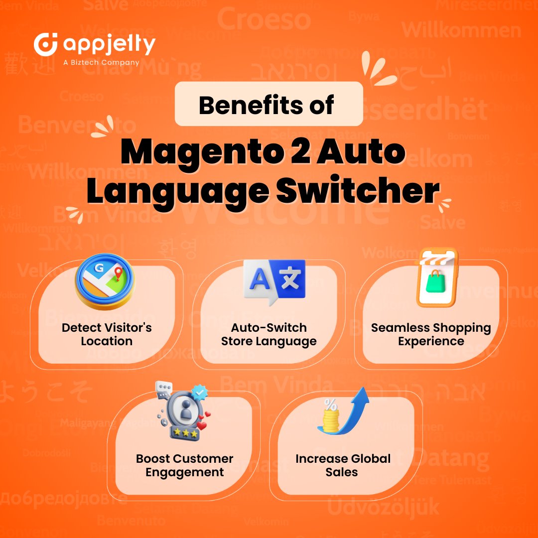 appjetty's tweet image. If your store is still forcing customers to change languages manually, you’re losing sales.

Fix that with Magento 2 Auto Language Switcher! 
appjetty.com/magento2-langu…

#Magento2  #MagentoSolutions #MultilingualStore #GlobalCommerce #languageswitcher