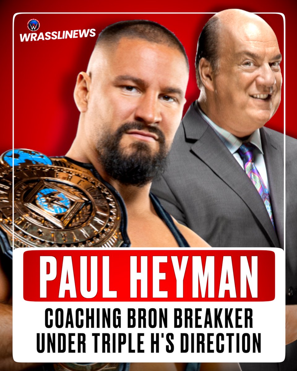 Triple H revealed to The Hollywood Reporter that he has tasked <a href="/HeymanHustle/">Paul Heyman</a>  with mentoring <a href="/bronbreakkerwwe/">Bronson Steiner</a>, helping him with promos and character development. 
Heyman also acts as a conduit between Breakker, WWE’s writers, and Triple H to shape his future. 
#WWE