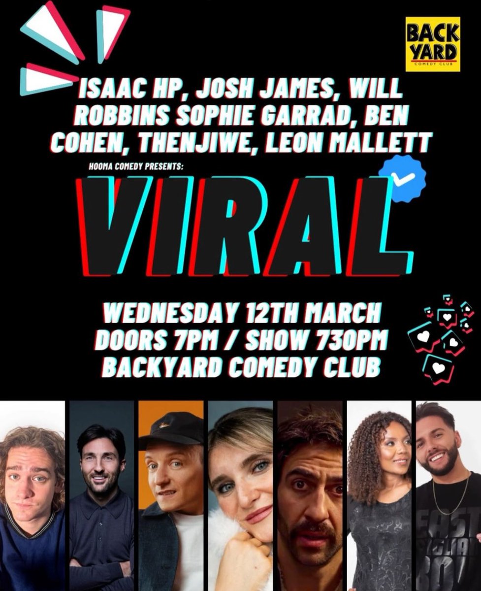 Ben Cohen (@bencohencomedy) on Twitter photo I’ll be at <a href="/Backyard_Comedy/">Backyard Comedy Club</a> tomorrow night with these stars👇🏽 Get your tickets here: jokepit.com/comedy-in/lond… 🎟️ I’ll be at <a href="/Backyard_Comedy/">Backyard Comedy Club</a> tomorrow night with these stars👇🏽 Get your tickets here: jokepit.com/comedy-in/lond… 🎟️
