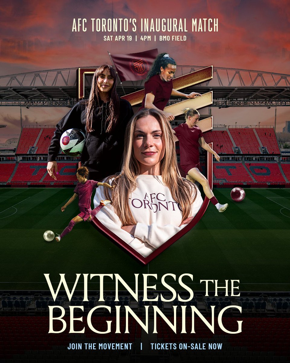 TorontoSA's tweet image. This isn’t just a match, it’s a movement!  On April 19th, AFC Toronto will take BMO Field for the first ever professional women's soccer match in Toronto. Don’t miss out on this historic event and secure your tickets today!
ticketmaster.ca/afc-toronto-in…