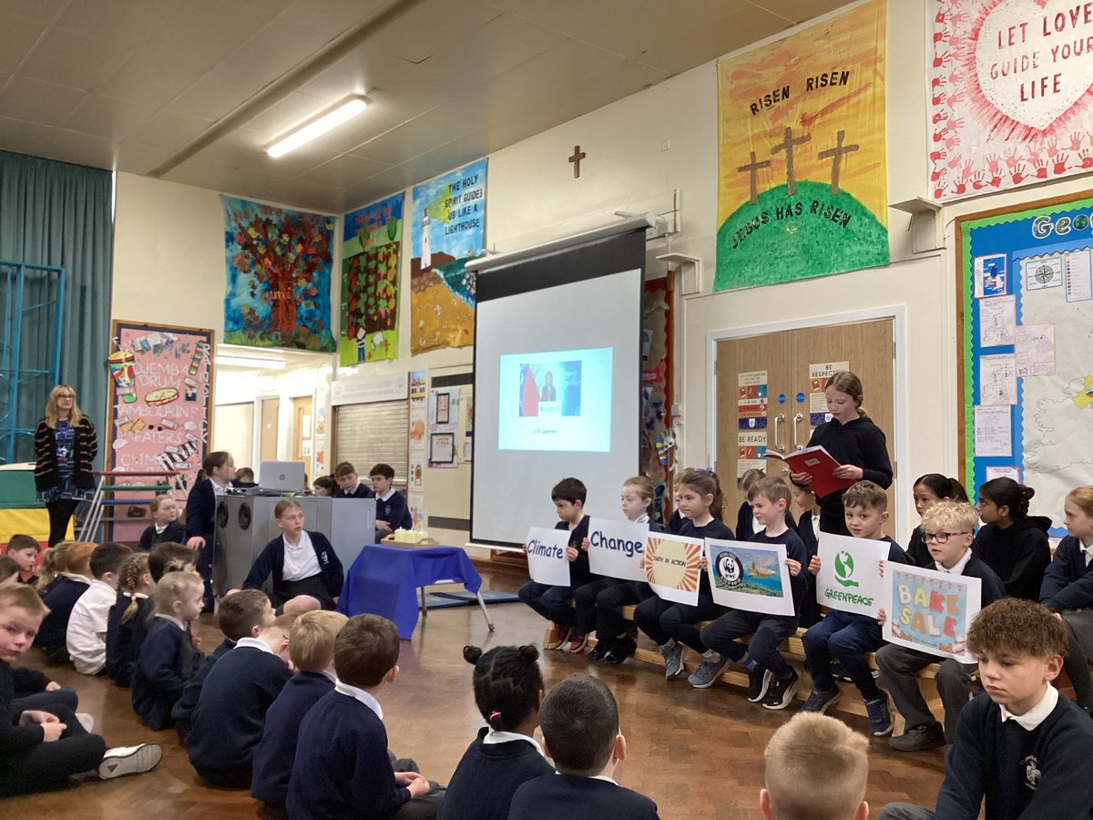 Well done to our vision team who led our collective worship today all about climate change.