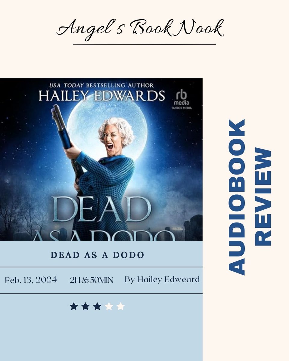 angelsbooknook's tweet image. Audiobook Review: Dead as a Dodo (Yard Bird #2) by Hailey Edwards (Narrator: Stephanie Richardson) angelsbooknook.com/2025/03/11/aud… via @angelsbooknook 

#tbrchallenge #audiobookchallenge #librarylovechallenge #mystery #humor #urbanfantasy