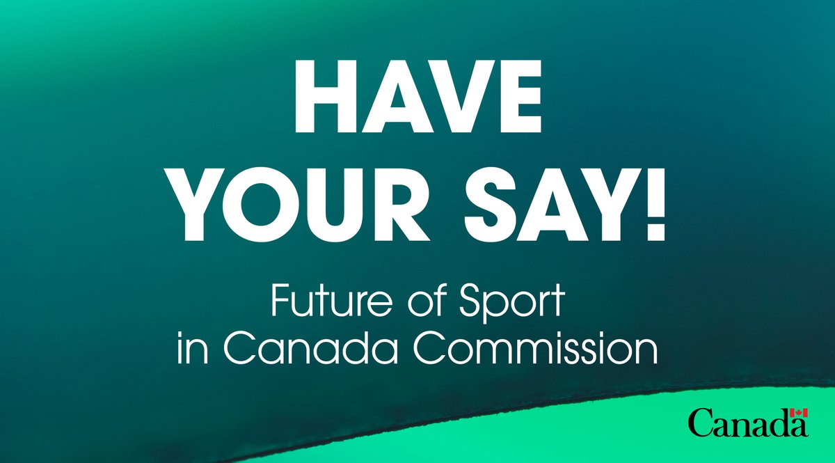The Future of Sport in Canada Commission will soon be launching an anonymous public survey to seek input from the public about their experiences in, and perspectives regarding the Canadian sport system. To be notified: canada.ca/en/canadian-he…