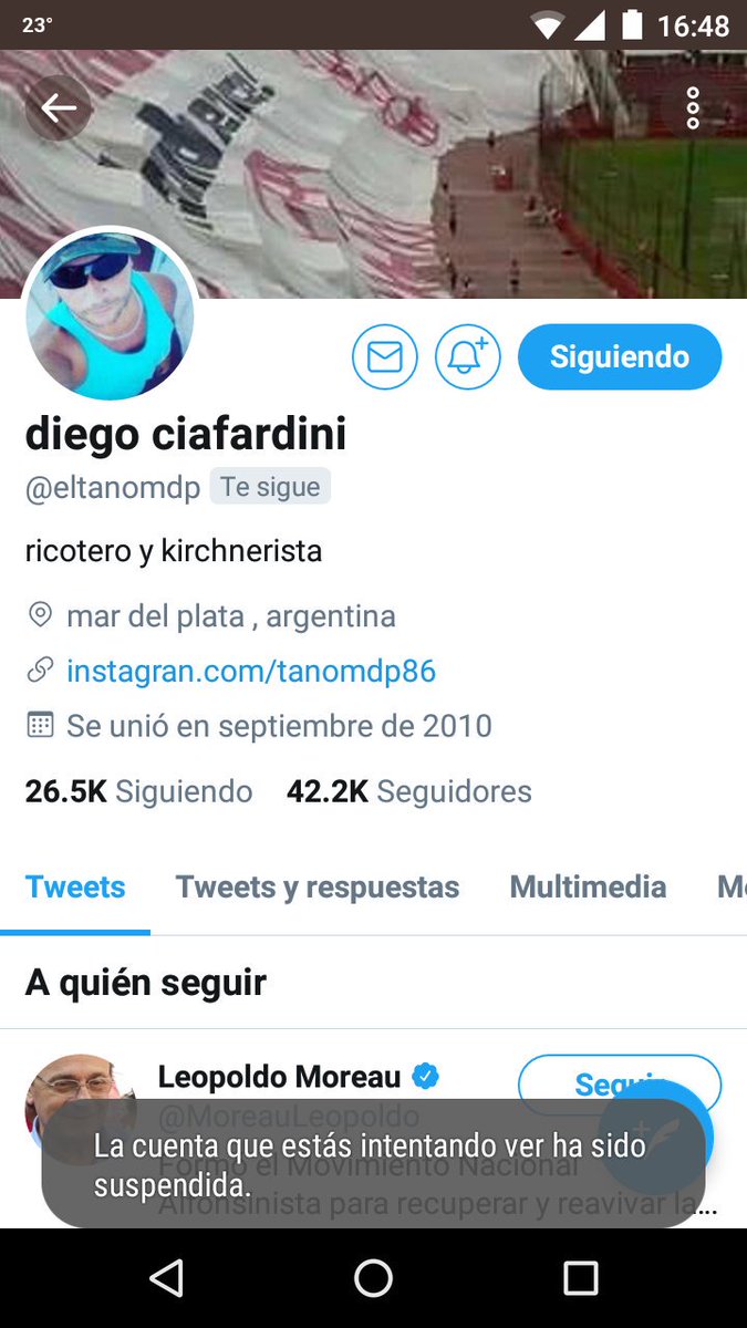 Twitter me censuró la cuenta <a href="/eltanomdp/">diego ciafardini</a> la censura se la meten en el orto! Ayúdame con un RT y nos seguimos por acá