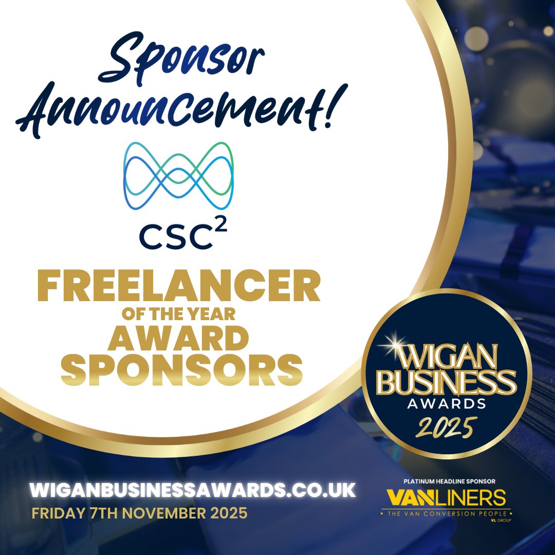 We’re excited to announce that CSC2 is the official sponsor of this year’s Freelancer of the Year Award! 🎉

If you’re a freelancer making waves in your industry, Nominate yourself or a freelancer you admire today!

Click Here >> wiganbusinessawards.co.uk/award-categori…

#BizHour