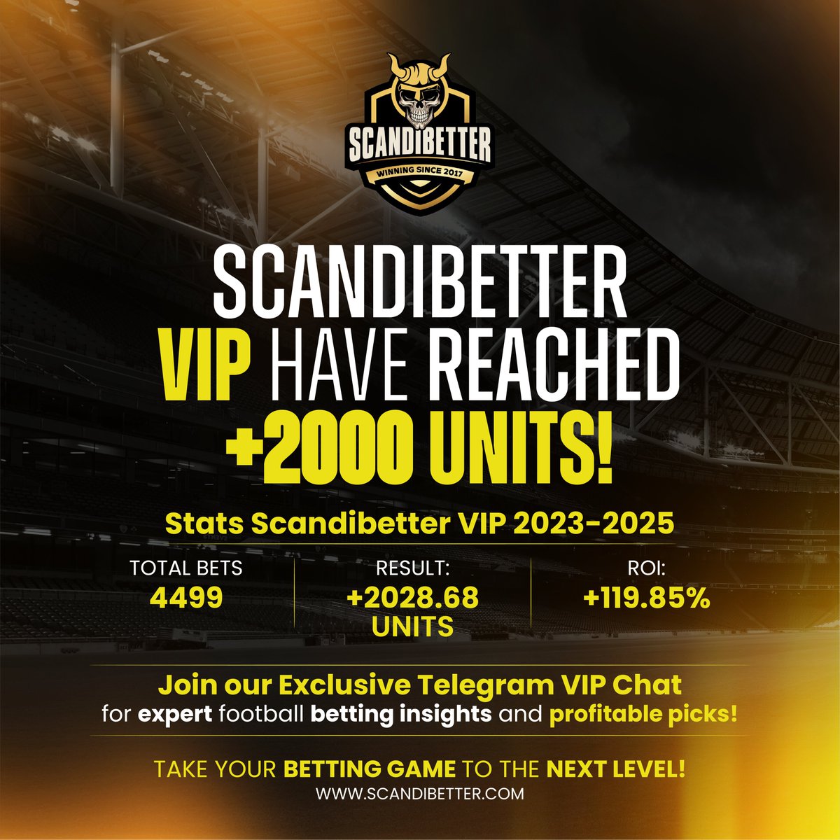 Scandibetter's tweet image. 𝐕𝐈𝐏 𝐡𝐚𝐯𝐞 𝐚𝐜𝐡𝐢𝐞𝐯𝐞𝐝 +𝟐𝟎𝟎𝟎 𝐮𝐧𝐢𝐭𝐬 𝐚𝐥𝐥 𝐭𝐢𝐦𝐞!  
VIP service recently reached the milestone of +2000 units since the start in 2023!

Still have 9 spots available.✍️

Celebrating with a giveaway of two VIP spots in time for tonights⚽️!
🔁 = 1🎟️
❤️ = 1🎟️