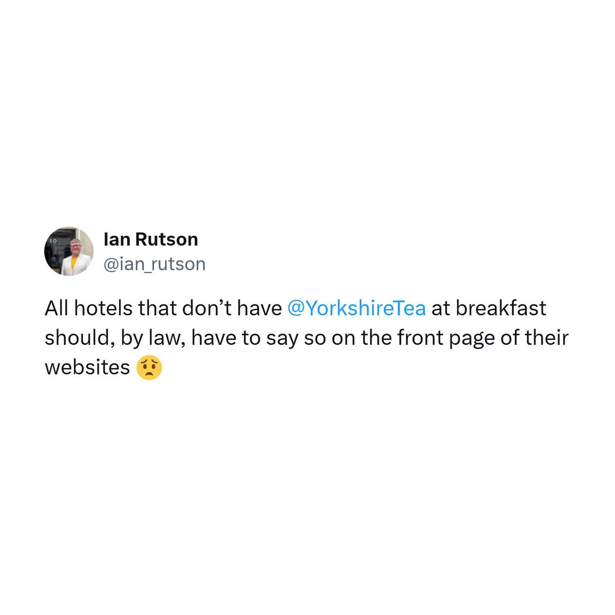 And if it’s not in the rooms, they should lose a star.