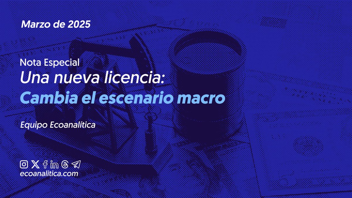 ecoanalitica's tweet photo. #NOTAESPECIAL La nueva Licencia General 41A, emitida el 4 de marzo por la Oficina de Control de Activos del Departamento del Tesoro (OFAC), ordena a Chevron el cese de sus operaciones en Venezuela a partir del 3 de abril. Esta licencia es mucho más restrictiva que las condiciones bajo las cuales operó la empresa americana incluso en el período de máxima presión en 2019, que permitía un cierre de las operaciones a seis meses, en los que la producción fue reduciéndose de forma gradual.
https://t.co/mwpP0hIA0X
