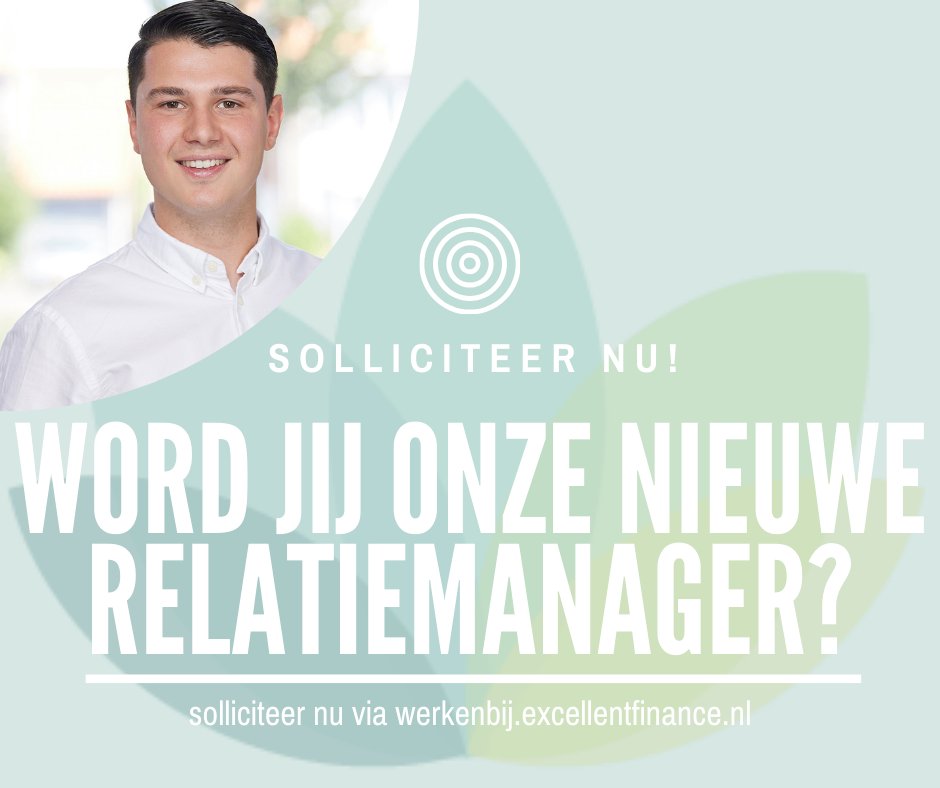 Ben jij op zoek naar een baan waar je veel vrijheid hebt in je werk? Zoek jij naar een flexibele werkgever?  De dynamische werkomgeving zorgt ervoor dat je elke dag met plezier naar je werk gaat. werkenbij.excellentfinance.nl/relatiemanager 
#werkenbij #leukebaan #vacature #hiring #excellentfinance