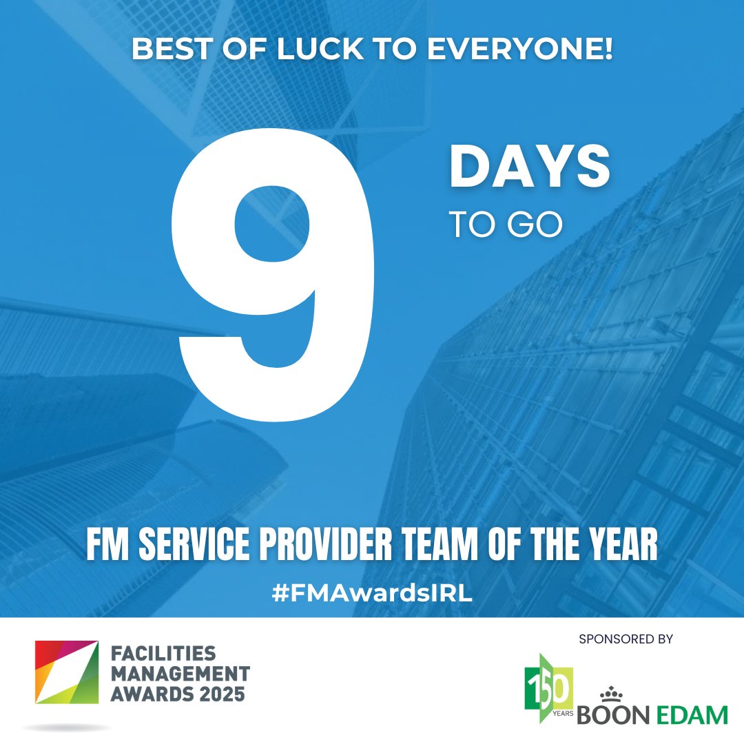 The team at Boon Edam Ireland Ltd is excited to discover who will take home the coveted awards at Facilities Management Awards 2025 on March 20, 2025 at The Radisson Blu, Royal Convention Centre, Dublin

From us at Boon Edam Ireland Ltd, we look forward to celebrating with you!🎉