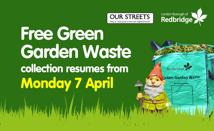 Get ready! Our fortnightly Green Garden Waste collection will be back very soon. Collections will resume from Monday 7 April. For more info, or to find out which week your garden waste collection falls on, go to: orlo.uk/Oj4Bu