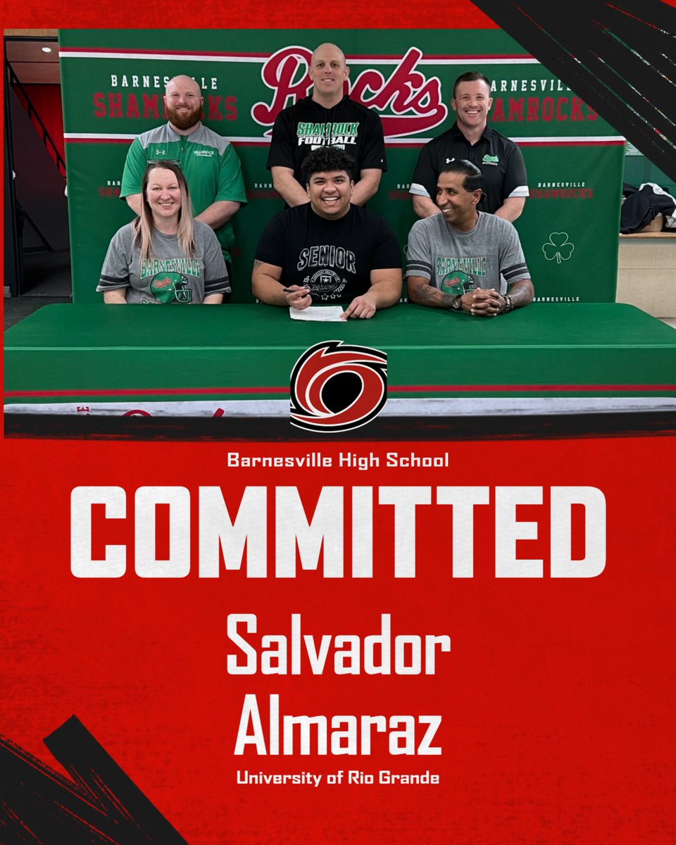 Brad Hannahs (@bhannahsrocksad) on Twitter photo Congrats to Rocks senior football player Salvador Almaraz who will continue his academic & athletic careers at The University of Rio Grande. <a href="/URGFootball/">RioFootball</a> <a href="/BarnesvilleFB/">Barnesville Shamrock Football</a> Congrats to Rocks senior football player Salvador Almaraz who will continue his academic & athletic careers at The University of Rio Grande. <a href="/URGFootball/">RioFootball</a> <a href="/BarnesvilleFB/">Barnesville Shamrock Football</a>