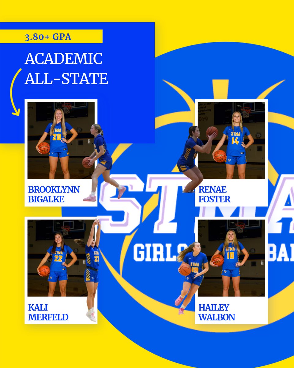 CONGRATULATIONS to Brooklynn, Renae, Kali, and Hailey for earning Academic All-State Honors. These ladies have maintained a cumulative GPA of 3.8 or higher throughout their HS career!!

They are a true representation of what being a student-athlete is all about! We are so proud!
