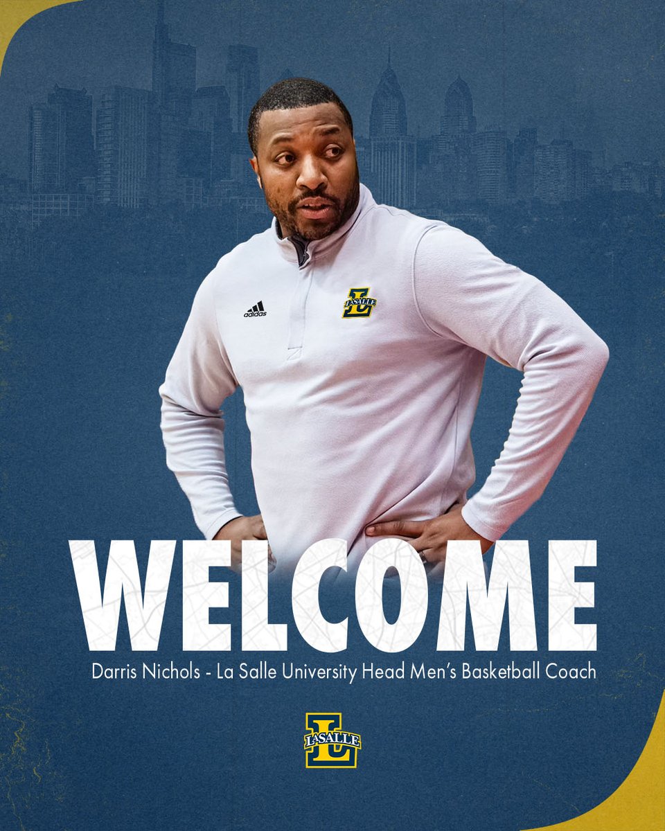 La Salle Athletics (@goexplorers) on Twitter photo Welcome to La Salle! <a href="/DarrisNichols/">Darris Nichols</a> is the Explorers' 21stĀ head men's basketball coach!
š°: tinyurl.com/ycyrjc6f Welcome to La Salle! <a href="/DarrisNichols/">Darris Nichols</a> is the Explorers' 21stĀ head men's basketball coach!
š°: tinyurl.com/ycyrjc6f