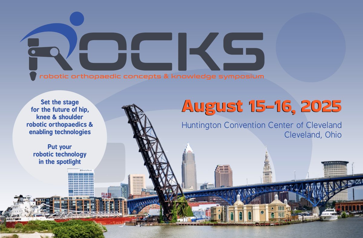 Exhibitor applications are open for #ROCKS2025 in Cleveland August 15-16th! Showcase your cutting-edge robotic and enabling orthopaedic technologies through hands-on experiences including in-booth bioskills training &amp; interactive sessions.

For more info: ccimeetings.com/rock-exhibitor/