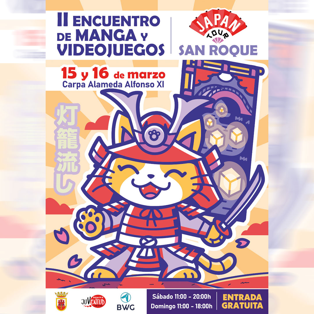 JapanTourES's tweet photo. ⛩️ ¡#JapanTour llega a San Roque!

Pásalo en grande con:
🎮 Videojuegos
🎲 Juegos
🧶 Talleres
🎭 Cosplay
🎊 ¡... y más!

Entrada gratuita 🎟️

📅 15 y 16 de marzo
📍 Carpa Alameda Alfonso XI
💻 https://t.co/uQbGdIGFBd https://t.co/GEzVNWT1Ge