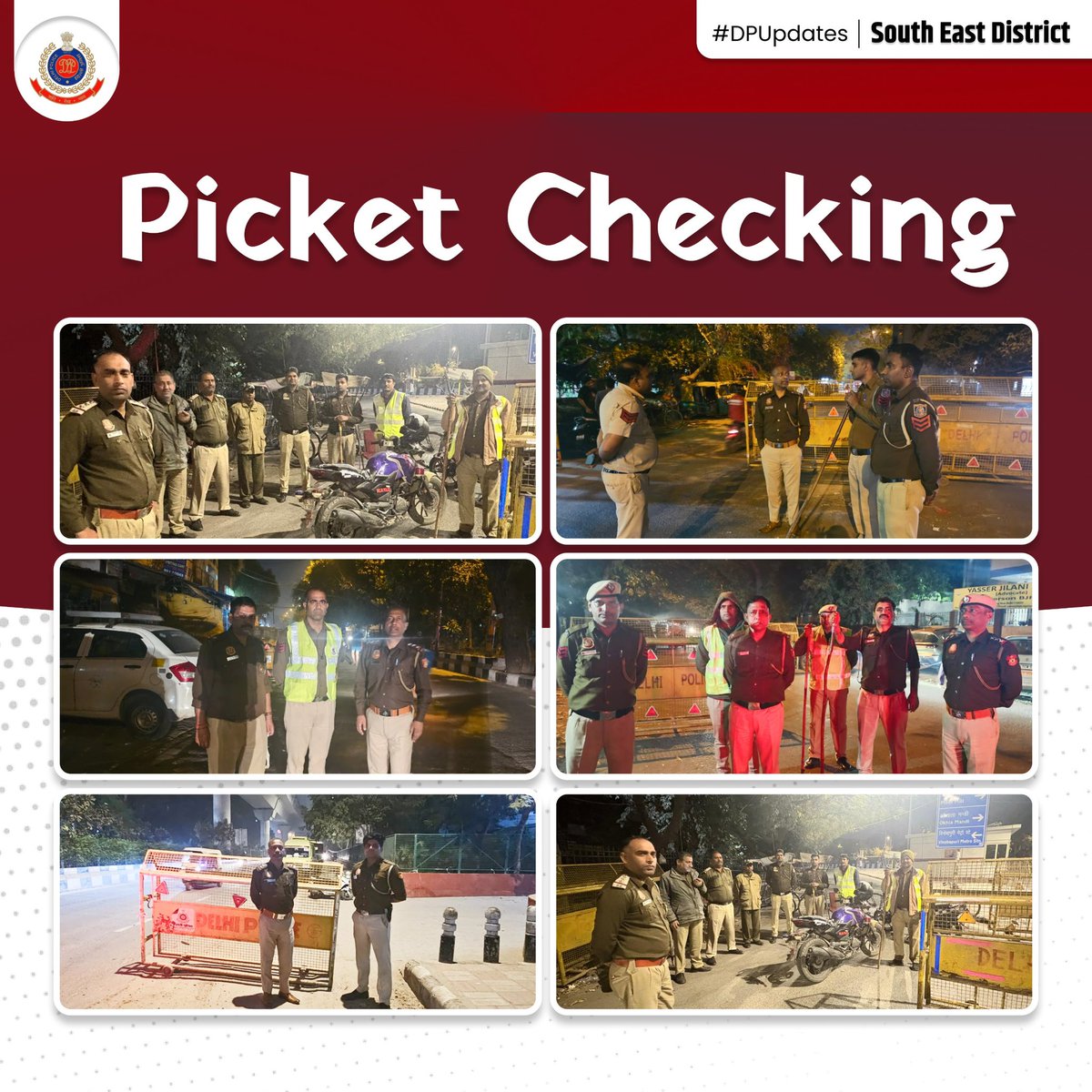DCPSEastDelhi's tweet image. #ProactivePolicing
Picket checking is being actively conducted across South East District to ensure safety and security. Authorities are focusing on maintaining peace and preventing any untoward incidents.
@JointCPSR @DelhiPolice