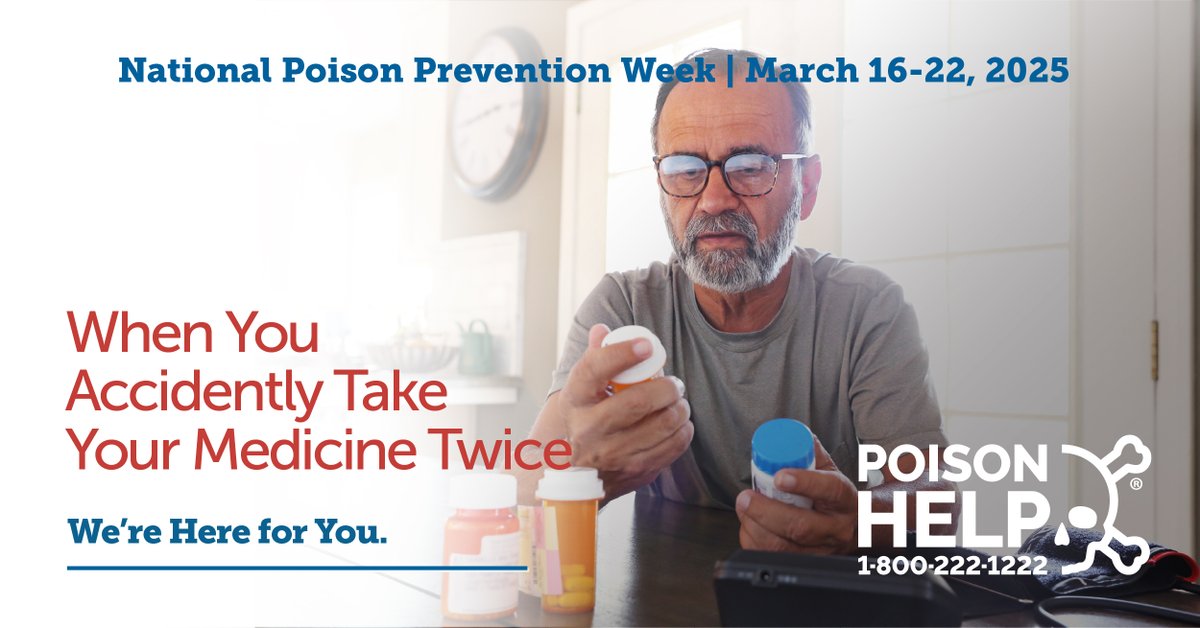 Mistakes can happen at any time, especially in
the middle of the night when it’s dark and you’re
tired.
If you accidentally take the wrong medication,
call us right away, 1-800-222-1222. We’re
available 24/7 for fast, free, expert advice.
#NPPW25