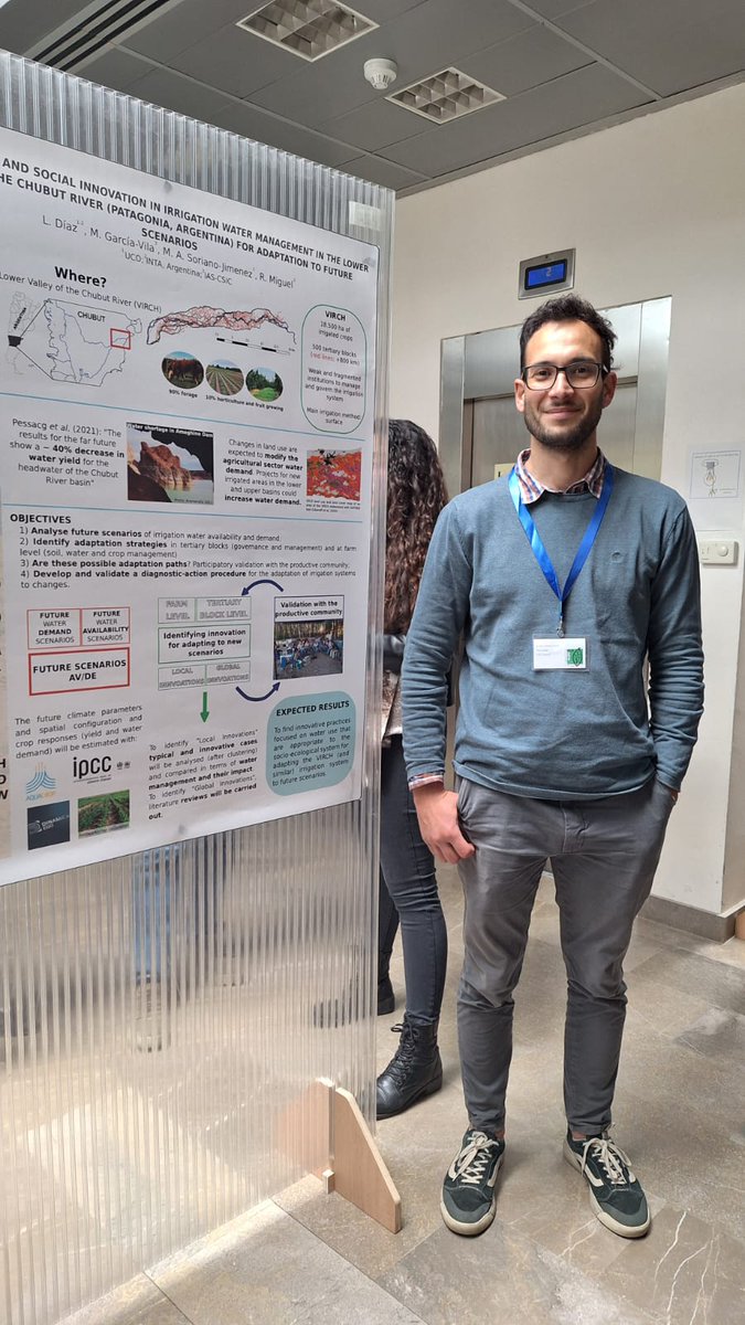 IAS-CSIC (@ias_csic) on Twitter photo <a href="/Jose_Munii/">Jose Muñoz</a> <a href="/CSICdivulga/">CSIC Divulga</a> <a href="/EEZCSIC/">Estación Experimental del Zaidín (CSIC)</a> <a href="/IBVF_Sevilla/">IBVF</a> <a href="/institutograsa/">Instituto de la Grasa-CSIC</a> <a href="/IRNAS_CSIC/">IRNAS Sevilla</a> <a href="/IHSM_CSIC_UMA/">IHSM La Mayora</a> <a href="/AnaGalvezGalvan/">Ana Gálvez Galván</a> Poster #IIAndaluciaAGROHUBCSIC
Lucas Damián Díaz: Plan de investigación: Innovación tecnológica y social en la gestión del agua de riego del Valle Inferior del Río Chubut (Patagonia, Argentina) para la adaptación a escenarios futuros
#cienciaparalaagricultura #CSIC <a href="/IAS_CSIC/">IAS-CSIC</a> <a href="/Jose_Munii/">Jose Muñoz</a> <a href="/CSICdivulga/">CSIC Divulga</a> <a href="/EEZCSIC/">Estación Experimental del Zaidín (CSIC)</a> <a href="/IBVF_Sevilla/">IBVF</a> <a href="/institutograsa/">Instituto de la Grasa-CSIC</a> <a href="/IRNAS_CSIC/">IRNAS Sevilla</a> <a href="/IHSM_CSIC_UMA/">IHSM La Mayora</a> <a href="/AnaGalvezGalvan/">Ana Gálvez Galván</a> Poster #IIAndaluciaAGROHUBCSIC
Lucas Damián Díaz: Plan de investigación: Innovación tecnológica y social en la gestión del agua de riego del Valle Inferior del Río Chubut (Patagonia, Argentina) para la adaptación a escenarios futuros
#cienciaparalaagricultura #CSIC <a href="/IAS_CSIC/">IAS-CSIC</a>