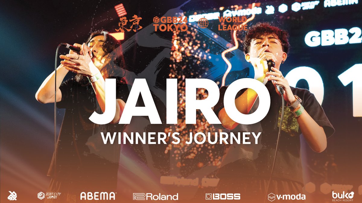 swissbeatbox's tweet image. 👥🎤🎤 Jairo&apos;s Champion’s Journey!
The champion&apos;s journey captures all the rounds that crowned Jairo as the new GBB24 tag-team champions 🌸🇯🇵✨ 

Out now: sbx.fyi/GBB24_Jairo_Ch…

#champion #compilation #jairo #gbb24 #grandbeatboxbattle #swissbeatbox #welovebeatbox #tagteam