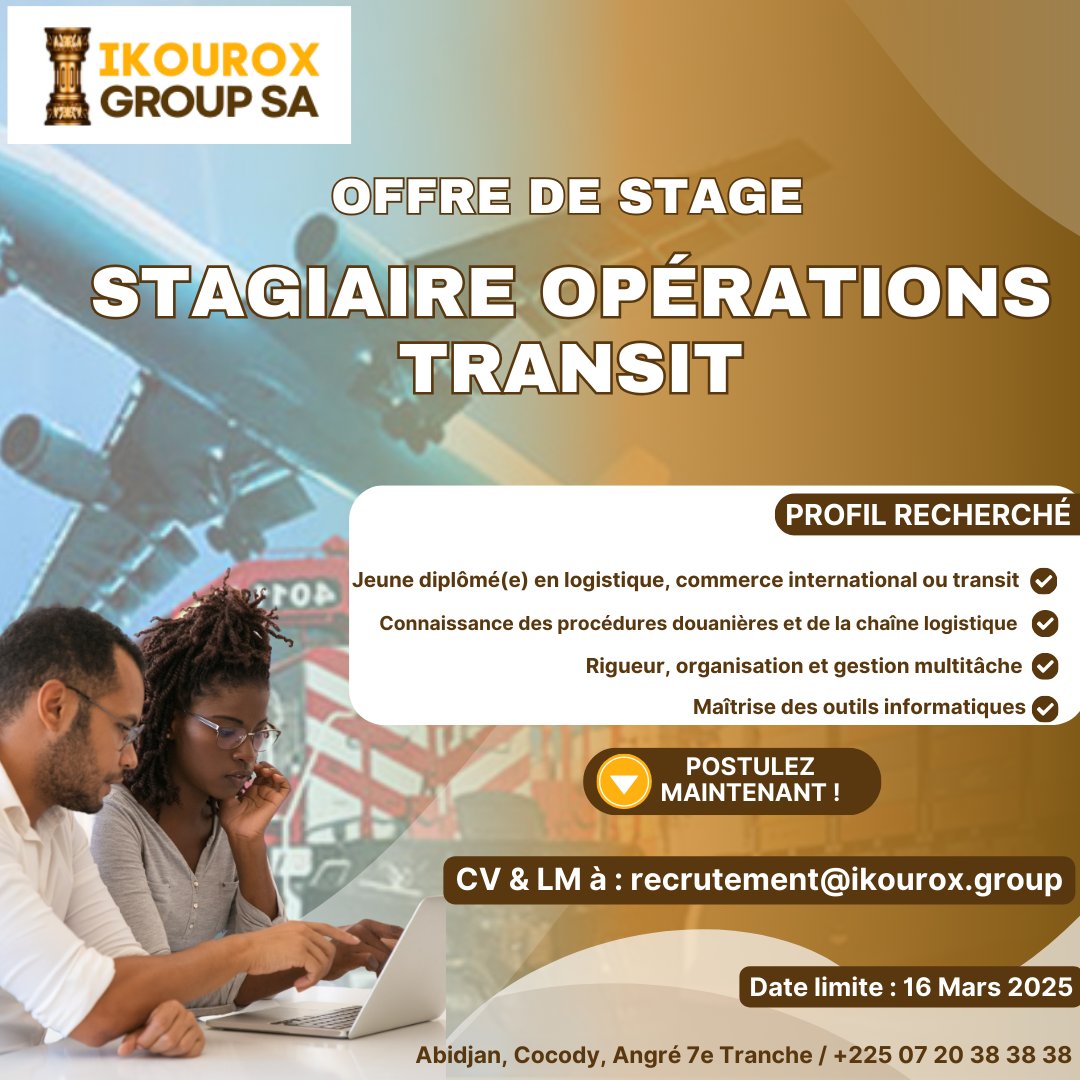 🚀 Nous recrutons ! Rejoignez notre équipe ! 🎯

Vous êtes passionné(e), talentueux(se) et prêt(e) à relever de nouveaux défis ? 
C'est le moment de postuler !
📩 recrutement@ikourox.group
Rejoignez une équipe dynamique et innovante ! 🔥 

#Recrutement#IKOUROX#Opportunité