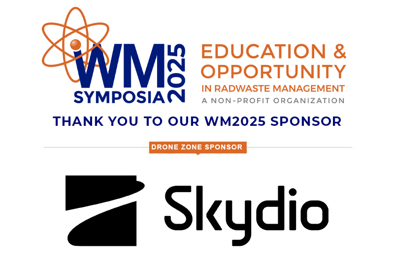 WMSymposia's tweet image. Thank you to our #WMSym2025 Drone Zone Sponsor, Skydio! For the first time in WM’s history, an operational flight zone [drone / unmanned aerial system zone] will be available for use in the Exhibit Hall. Visit the Drone Zone today! #radwaste #dronezone