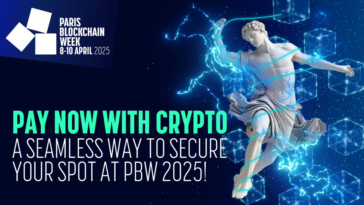 Pay with Crypto for #PBW2025! ☑️ Secure your Paris Blockchain Week 2025  ticket with crypto—fast, easy, and seamless. Join us in Paris!