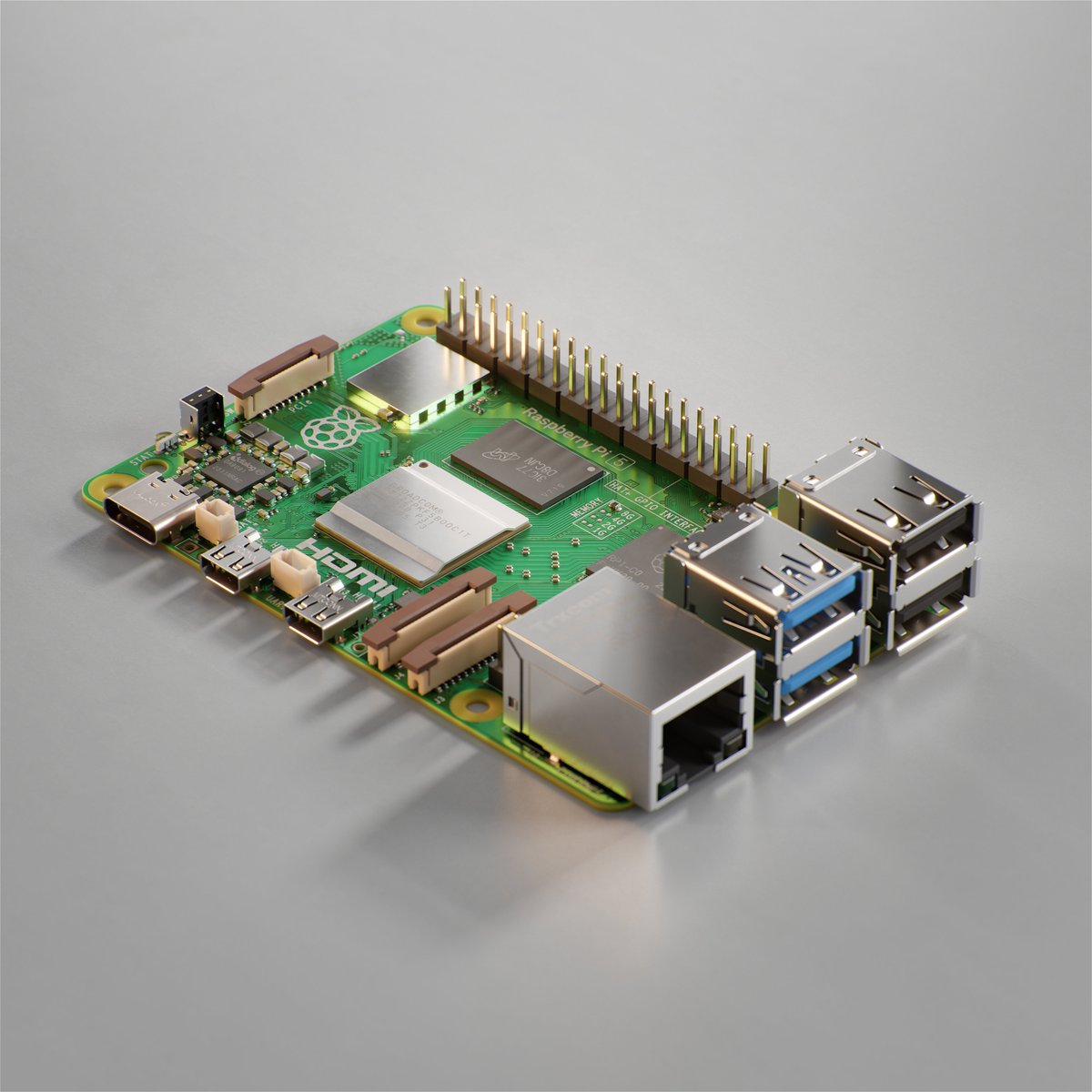 As I am currently working on some print files to pretty up my office I re-lit the #RaspberryPi I created lately.

I hope you like it!

Modeled and assembled in <a href="/MaxonVFX/">Maxon</a> #c4d
Rendered in <a href="/OTOY/">OTOY</a> #octanerender
Comped in #digitalfusion

Wire in the next post.