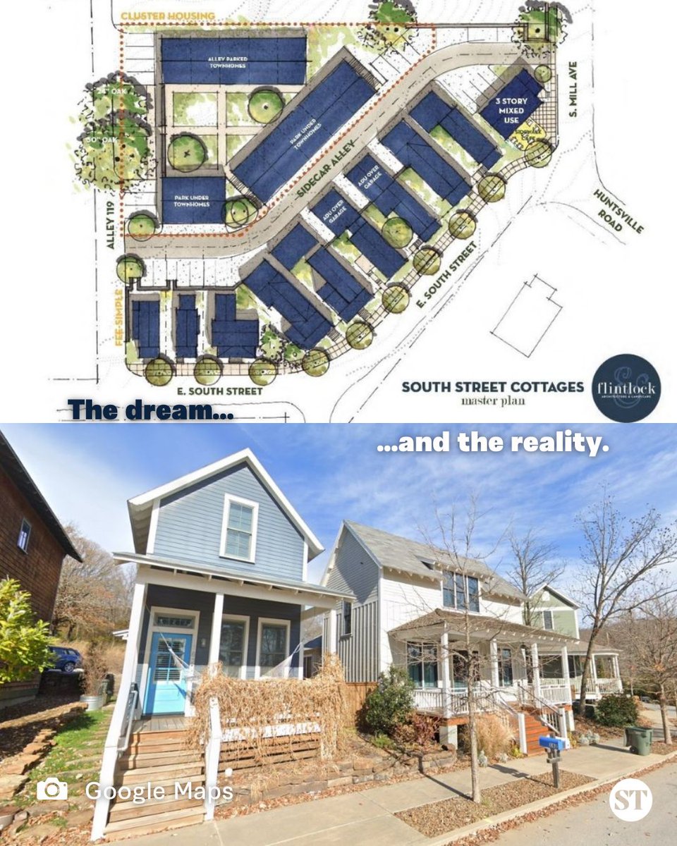 StrongTowns's tweet image. "By working with the city to reduce minimum lot sizes, we were able to build 28 homes on a parcel that would have otherwise only accommodated seven. Each home sold quickly, with attainable total prices....