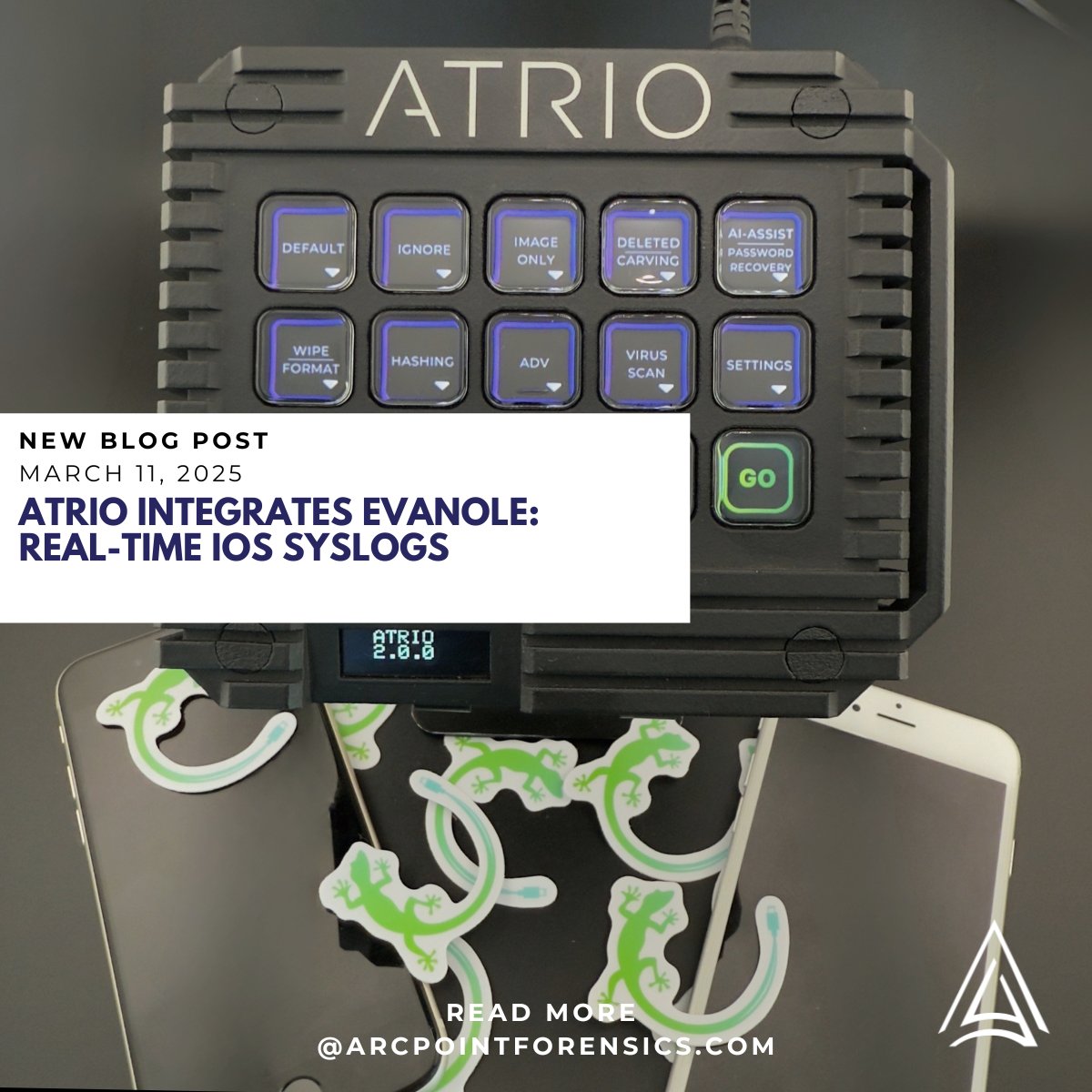 ATRIO now integrates Evanole by Hexordia—bringing real-time iOS sysdiagnose logs to the next level. 🦎

🔎 Read about this upcoming release in our latest blog! arcpointforensics.com/news-1/evanole…

#DigitalForensics #ATRIO #DataRecovery #ForensicTech #DFIR #blog #techblog #military #Evanole