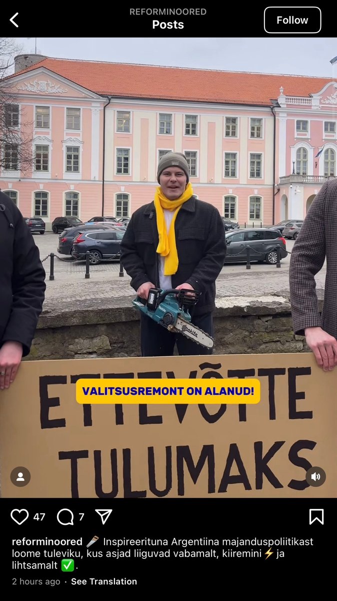 Ahah. Kas saag viib viie rikkama riigi hulka või näitab pikemat plaani? Mul on kõrini Trumpi ja Muski fännidest. Mis järgmiseks? Hakkate Venemaad õigustama? Annate välja ametkondades keelatud sõnade nimekirja? Selline pilt 2025. aasta märtsis poliitilise reklaamina on täielik