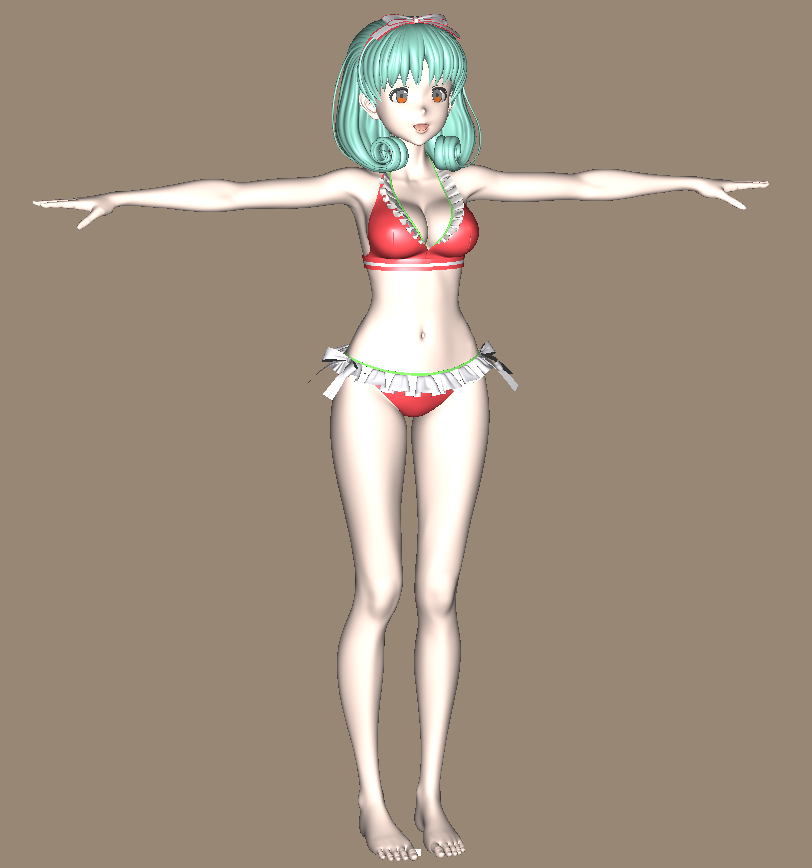 Me_hitudi's tweet image. 自作の3D素体から改造して徳川まつり作ってた。胸
を盛り過ぎた気がするけど多分気のせい #Cheetah3D