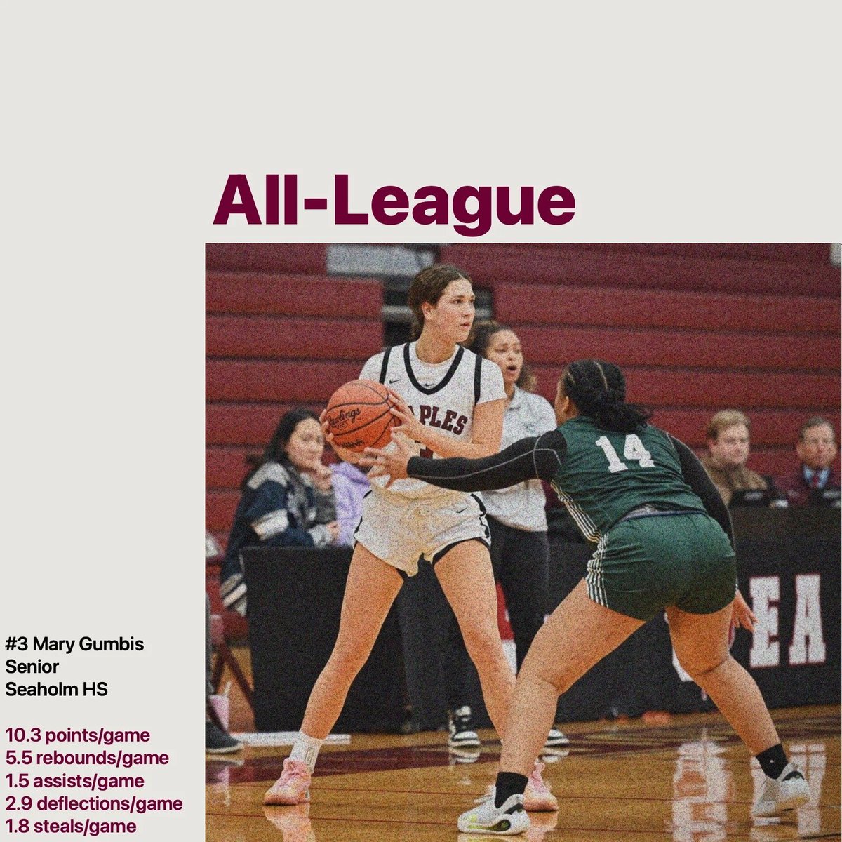 Seaholm Girls’ Basketball (@seaholmgbb) on Twitter photo Congrats to Mary Gumbis on being named to the OAA White All-League Team!
#GoMapes <a href="/cmanchester22/">Chris Manchester</a> Congrats to Mary Gumbis on being named to the OAA White All-League Team!
#GoMapes <a href="/cmanchester22/">Chris Manchester</a>