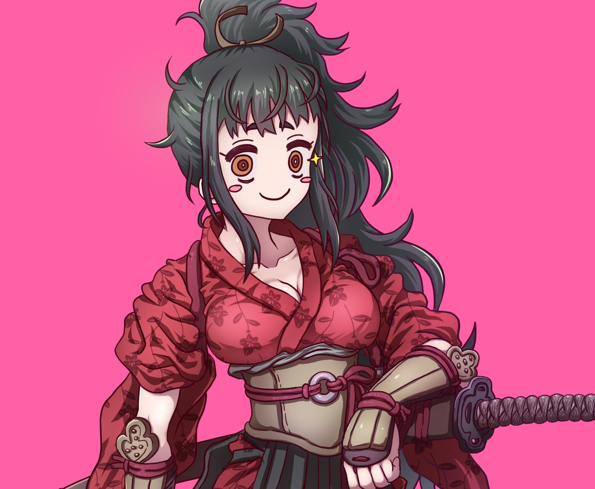 主人公アザミの立ち絵を一から描き直しました!
今作はわりとコミカルな表情差分も作ってます
#サムライヴァンキッシュ 