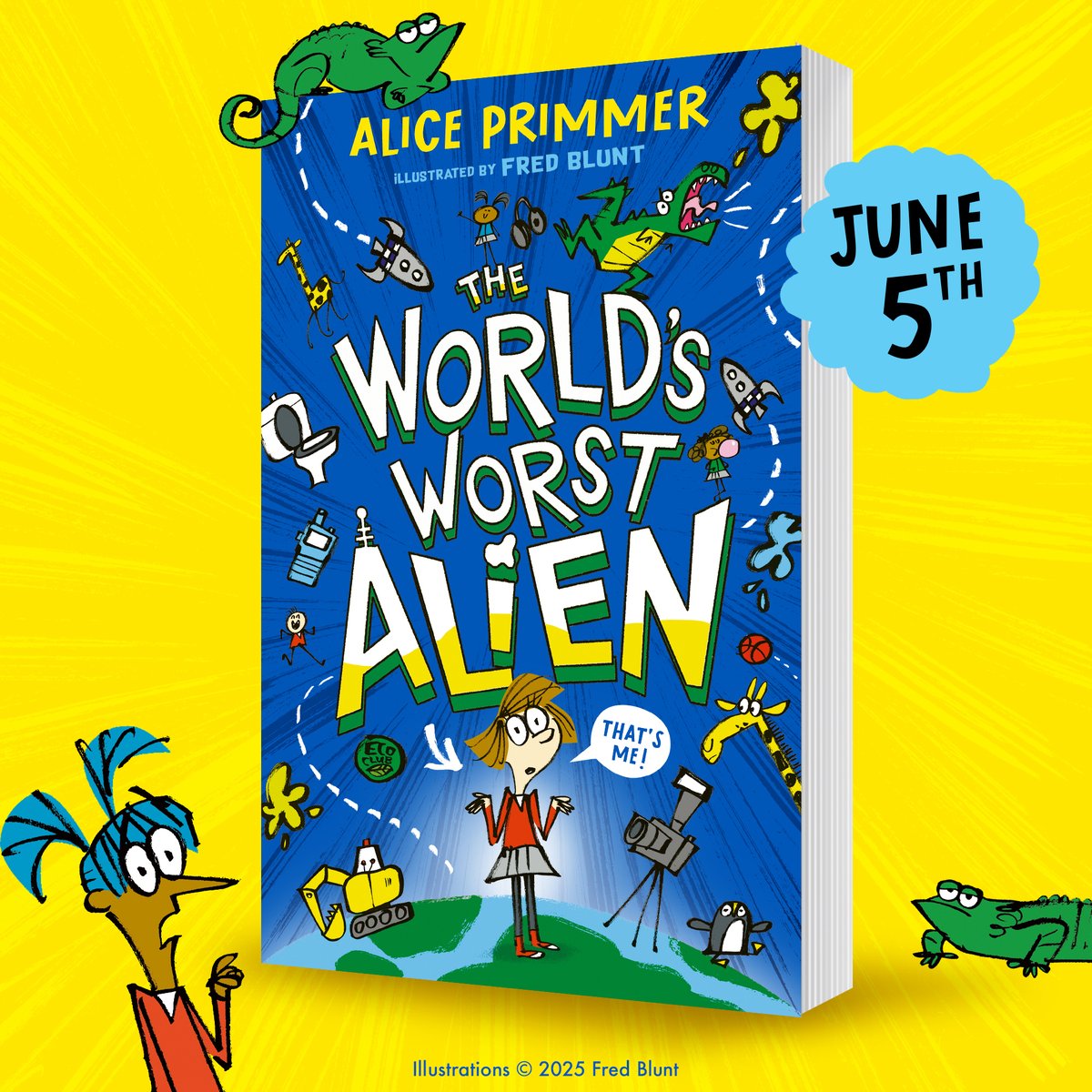 Walker Books (@walkerbooksuk) on Twitter photo We are thrilled to be publishing The World's Worst Alien, the hilarious debut for 9+ readers by Alice Primmer, with fantastic illustrations by <a href="/FredBlunt/">Fred Blunt</a> 👽
Out 5th June, available for pre-order now 🚀
walker.co.uk/9781529519655/… We are thrilled to be publishing The World's Worst Alien, the hilarious debut for 9+ readers by Alice Primmer, with fantastic illustrations by <a href="/FredBlunt/">Fred Blunt</a> 👽
Out 5th June, available for pre-order now 🚀
walker.co.uk/9781529519655/…